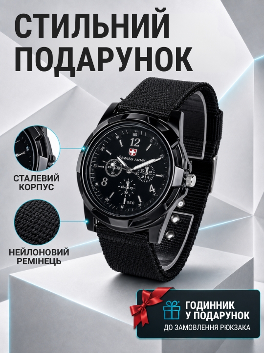 Міський рюкзак + годинник у подарунок! фото